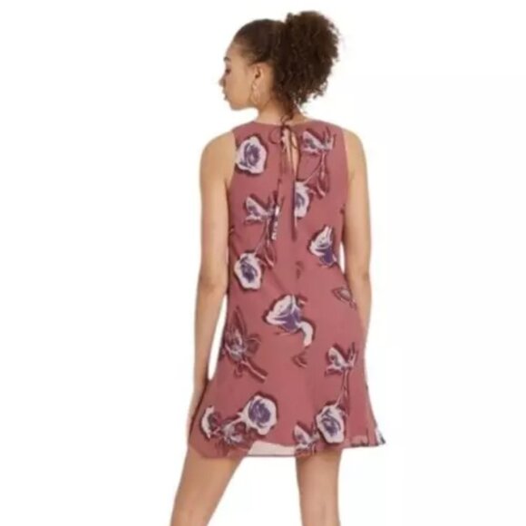 NEW Wild Fable™ Women's Mini Slip Dress Pink Floral - Picture 2 of 7